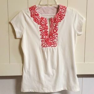 Willie Smith Pink & WHITE EMBROIDERED TUNIC